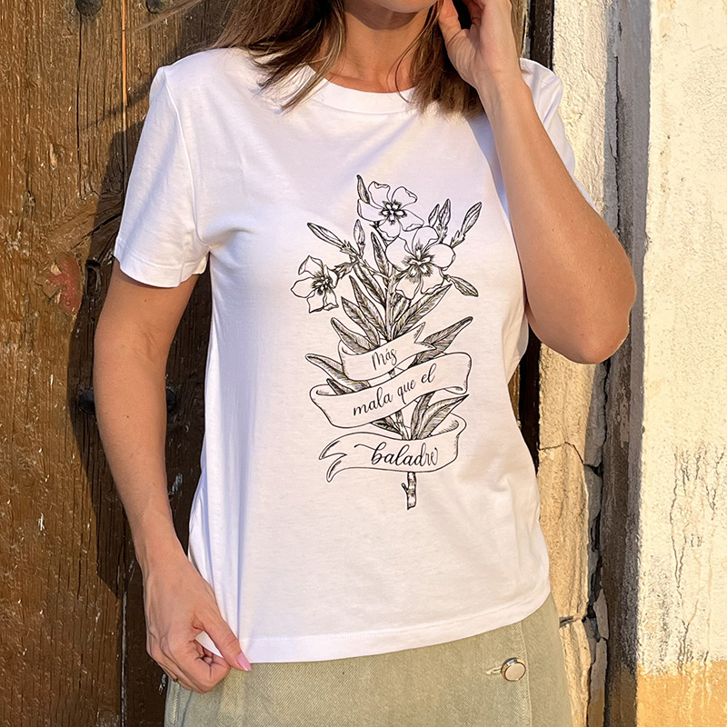 Camiseta más mala que el baladre blanca