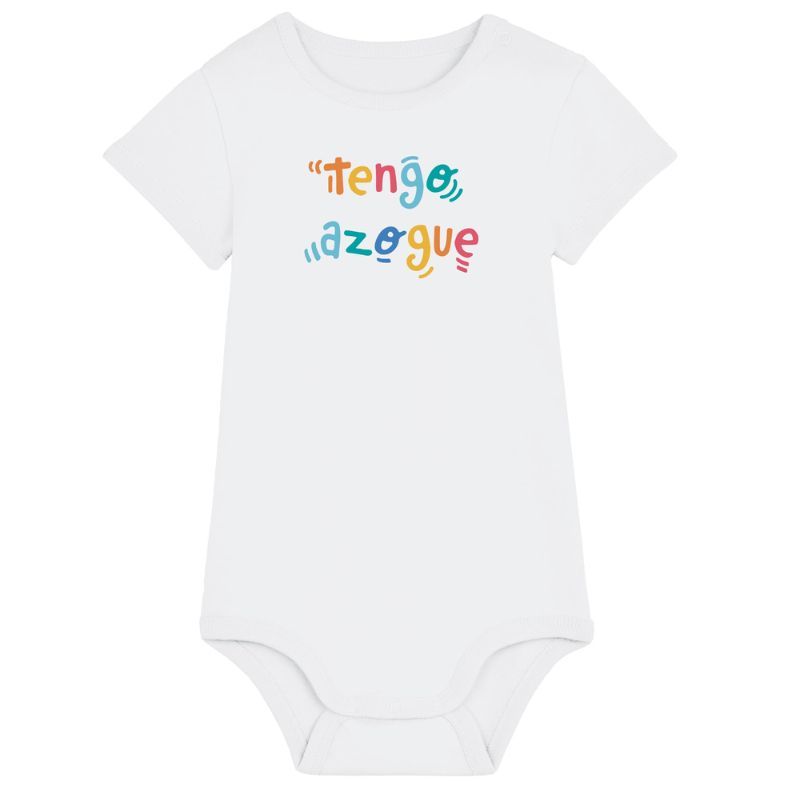 Body bebé blanco manga corta "tengo azogue"