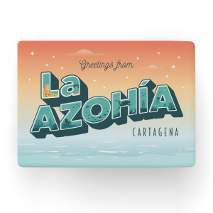 Imán que dice "La Azohía"