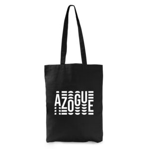 Bolsa de tela negra azogue